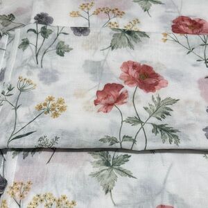 Martha Stewart Sheer Floral Botanical Curtain Panels - 4